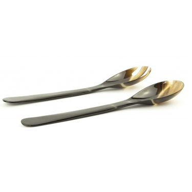 Small Cutlery in Black and Blonde Horn