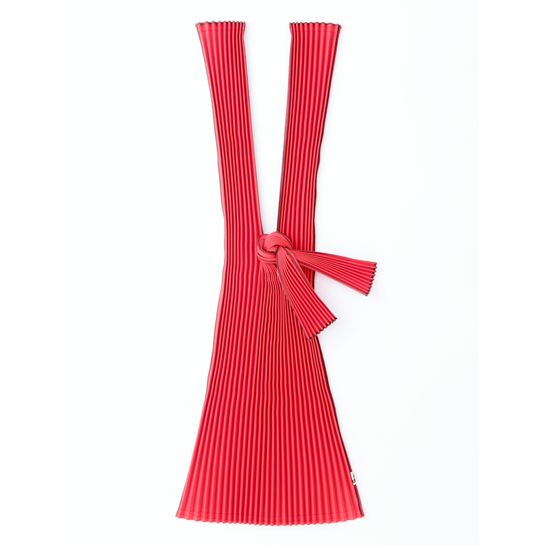 Tote Bag Pleated L Red