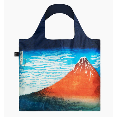 Red fuji mountains in clear water bag