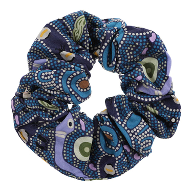 Hair scrunchies - Bush tucker blue